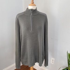Marmot Sweater Men M Fleece‎ Quarter Zip Gray Gorpcore Performance Outdoor